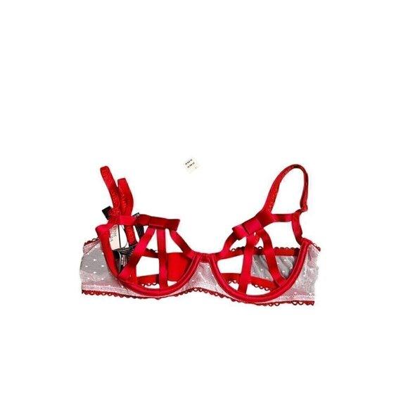 Victorias Secret intimate Red Strappy Bra & Panty Set, sexy red, Valentines, S/ - Picture 2 of 6